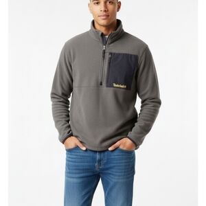 Timberland gray 1/4 zip fleece  sweater size M unisex